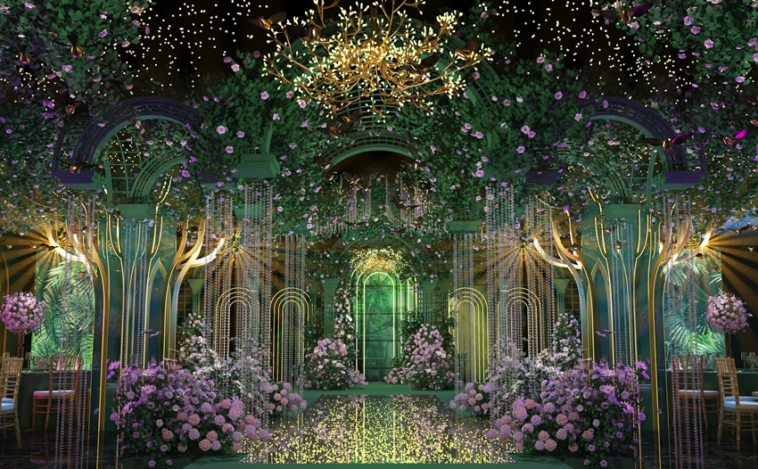 天台奇妙森林婚礼堂效果展示