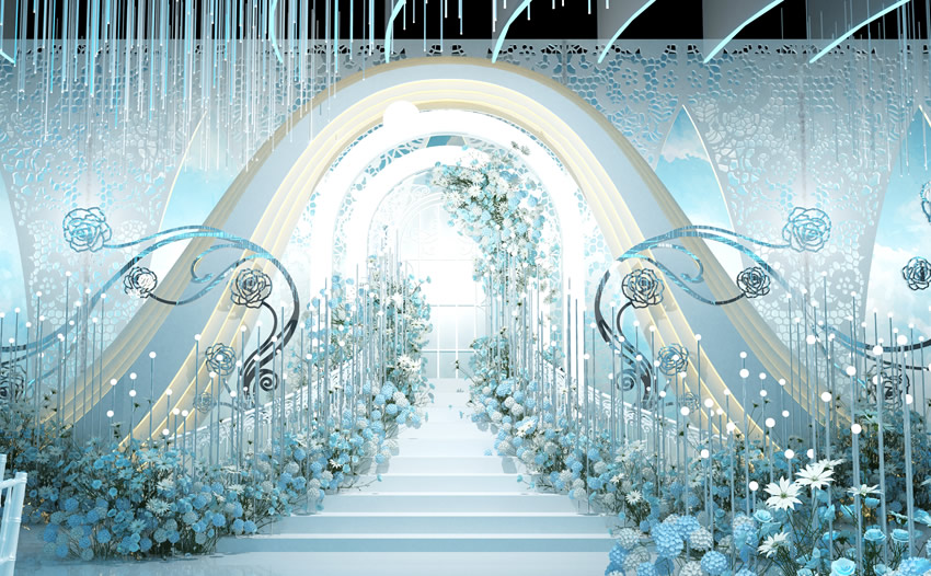 天台釡香烙馍村水晶厅效果展示